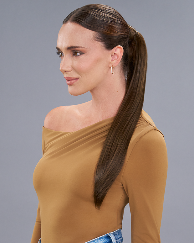 Easi Pony Medium Straight HD - 925, By JON RENAU Toppers & Hairpieces