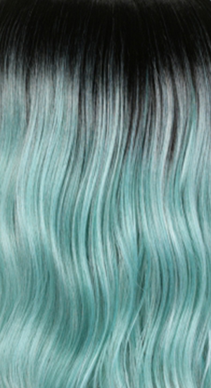 STT1B/TEAL - Teal Blue with Off Black Roots