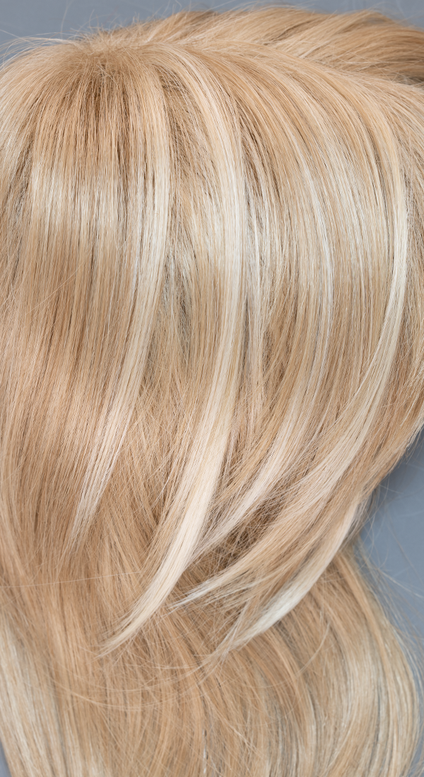 Sugar Cookie - Very Light Strawberry Blonde with Very Light Golden Blonde Chunky Highlights
