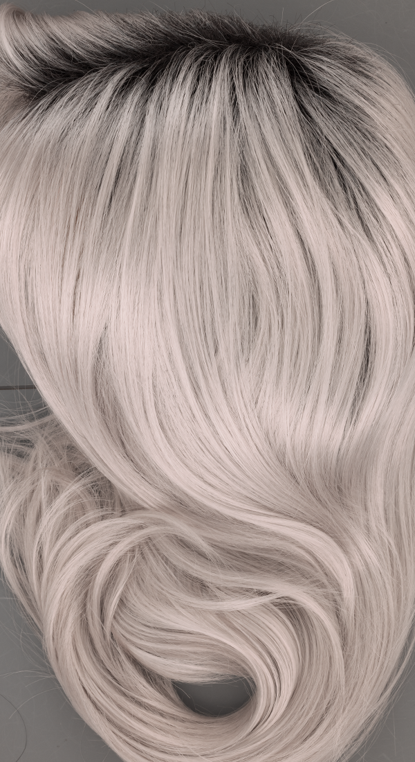 Illumina R - Pure White with a Silver cast and Black Roots