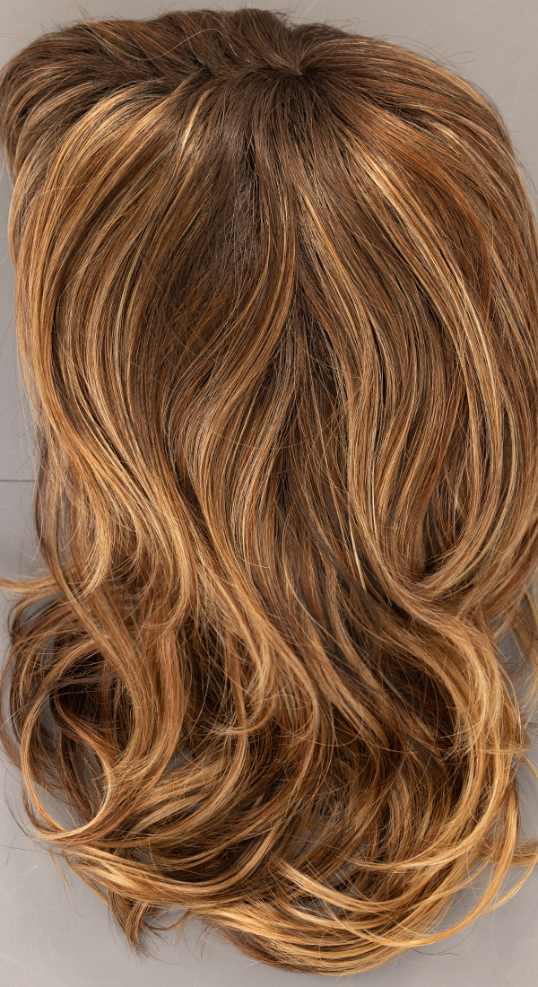 Chocolate Pretzel - Light Brown,Dark Brown, Medium Auburn, and Light Blonde Blended with Dark Roots