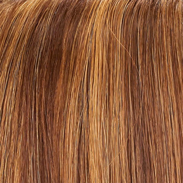  6F27 - HH Caramel Ribbon - Brown w/ Natural Red-Gold Blonde Highlights & Tips