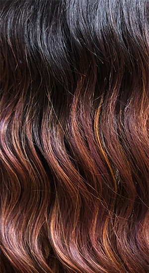 Hibiscus - Dark Auburn and Light Auburn Blended in Chunks with Dark Brown Roots