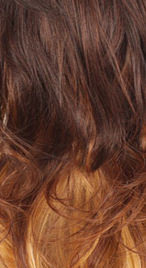 GM236 - Ombre - Reddish Brown Top with Auburn Middle with Platinum Bottom