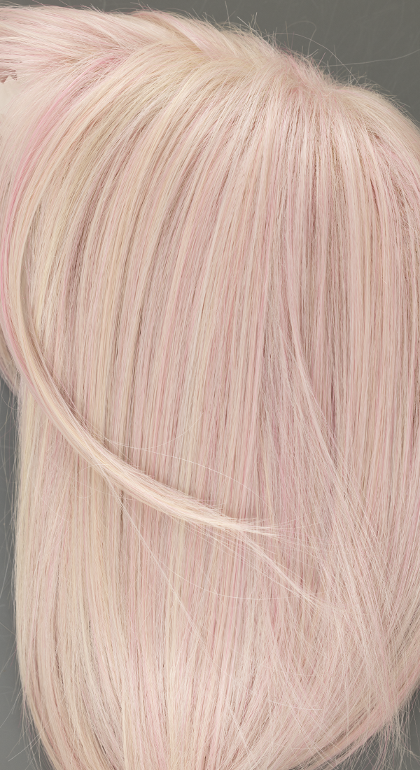Icy Petal - Very Light Pink with Platinum Blonde Highlights