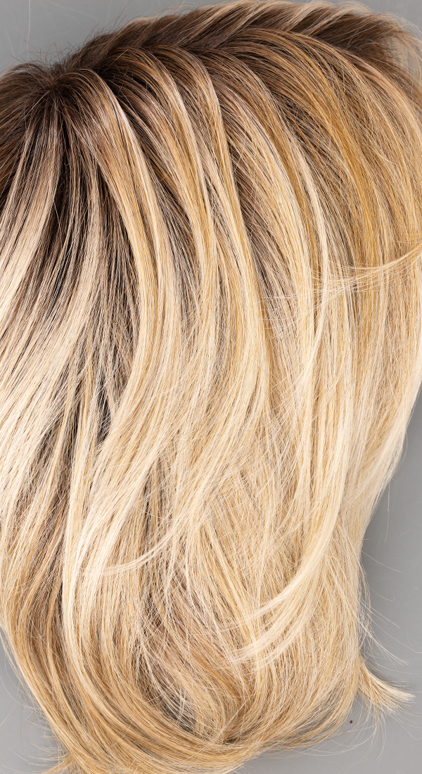 Light Blonde - Very Light Golden Blond and Platinum blond Blend with Dark Brown Roots