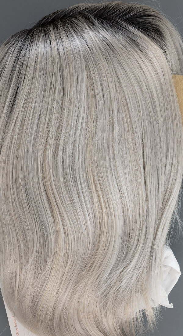 Moonstone - Light Iridescent Platinum Blonde with 2% honey Highlights and Black Roots