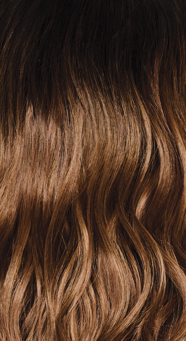 RL2/31OM Dark Auburn Brown with Long Dark Brown Roots