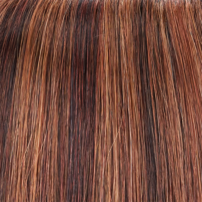 FS4/33/30A - HH Midnight Cocoa - Dk Brown, Med Red, Med Natural Red Blonde/Brown Blend w/ Med Natural Red Blonde/Brown Blend Bold Highlights