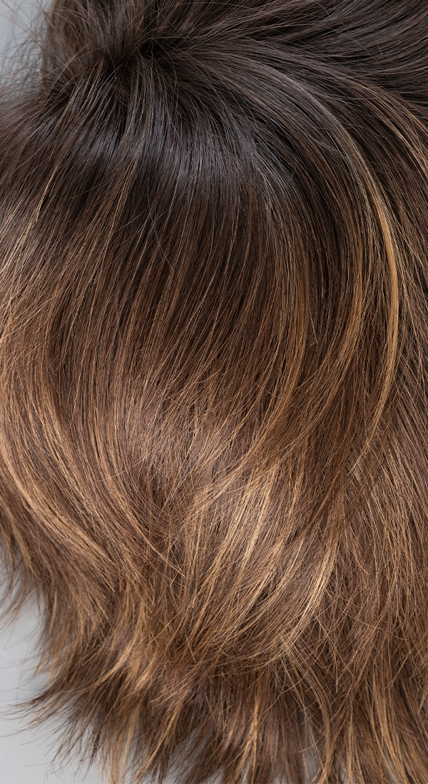 Marble Brown LR - Light, Medium and Dark Brown Blended with extra Long Dark Roots (+$7.00)