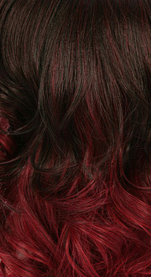 TGM/9BR - Ombre - Off Black (1B) with Dark Wine (99J) Top and Medium Red Wine Middle  and Lighter Red Bottom